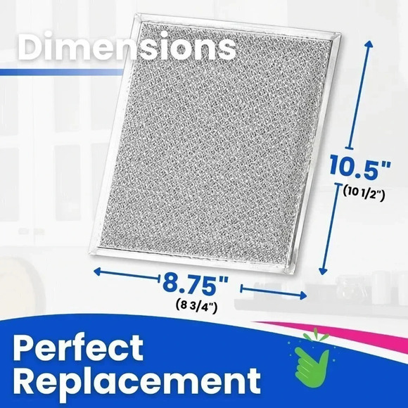 10.5 x 8.75 Inch Kitchen Exhaust Fan Aluminum Mesh Grease  Filter for Range Hood - Picture 3 of 5
